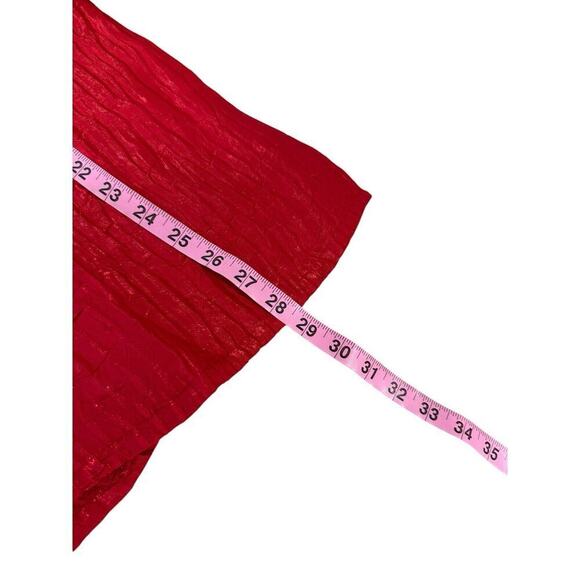 Draper’s And Damon’s Red Crinkle Shimmer Button Up Top Womens Size 1XL - Picture 7 of 7